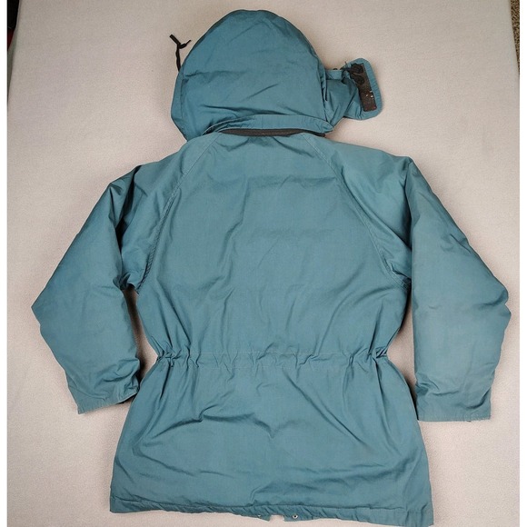 Vintage Eddie Bauer Goose Down Parka Mens Medium Forest Green Hooded Coat USA - Picture 7 of 14